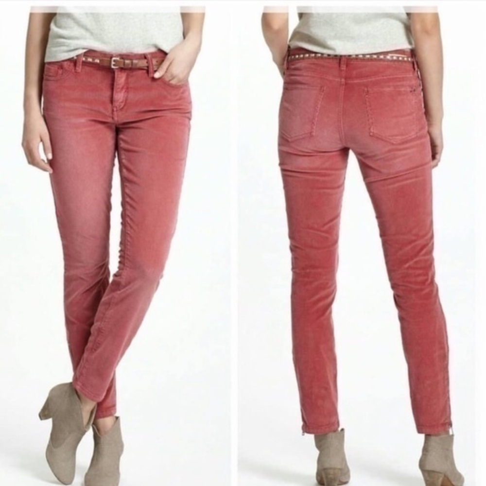 NWT Anthropologie Pilcro STET Corduroy Zip Ankle Jeans 27
